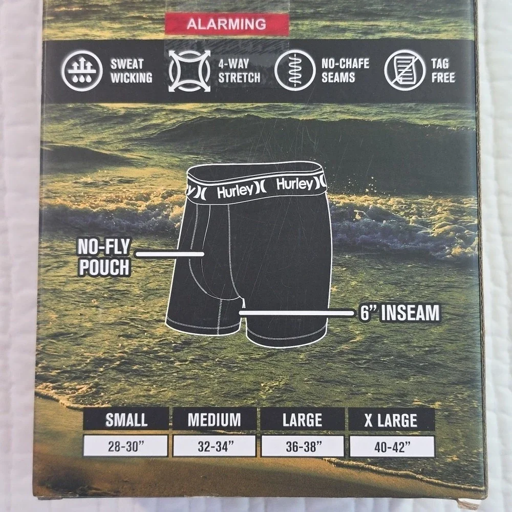 Hurley 5-Pack Men's Boxer Briefs Size M (32-34) 6